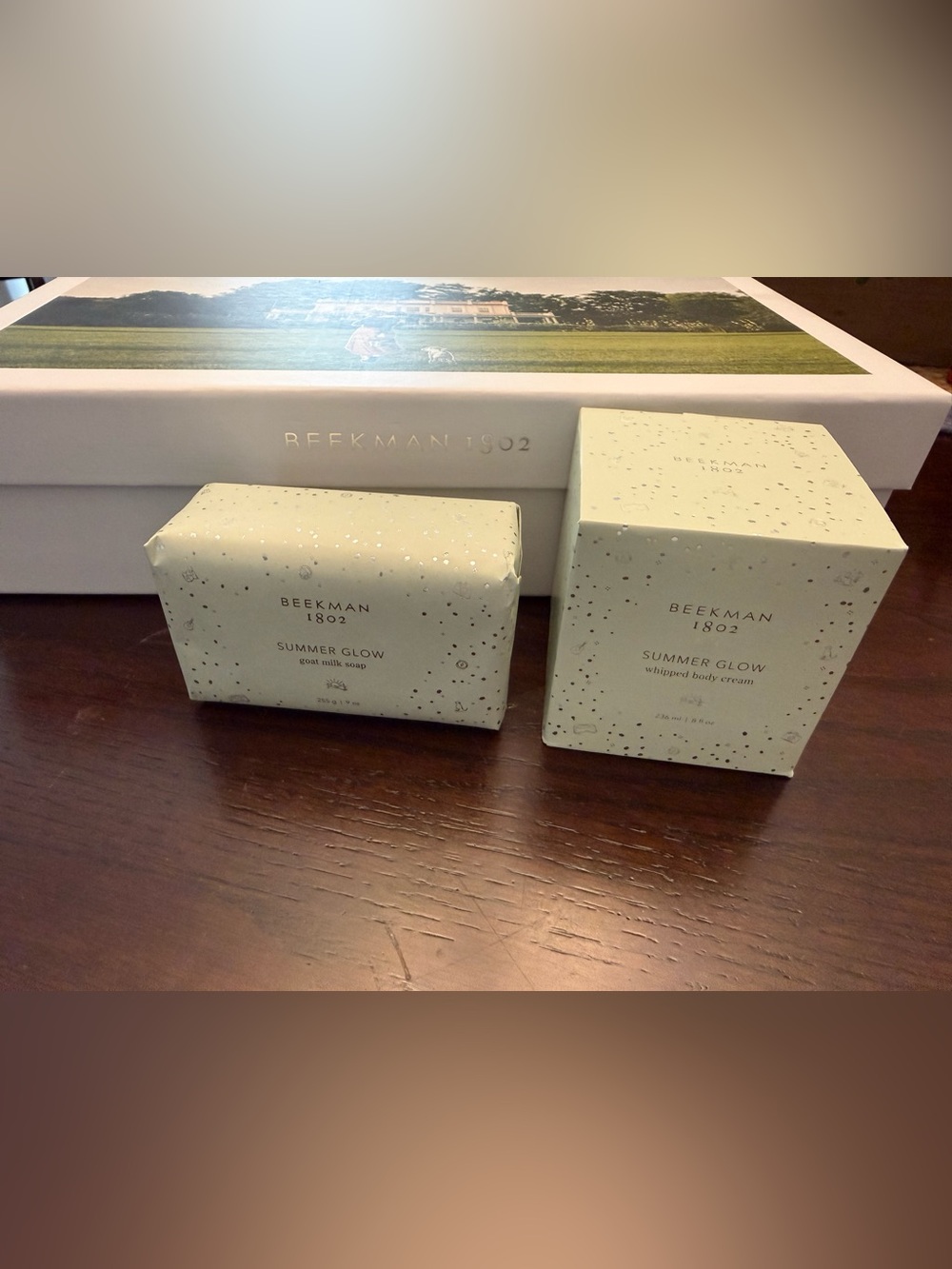 Beekman 1802 Summer Glow Goat Milk Whipped Body Cream & Bar of Soap - NEW